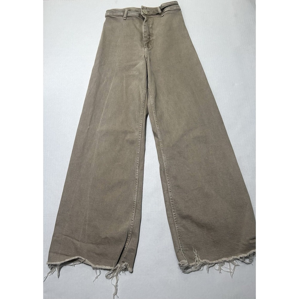 ZARA Women's Brown Tan Baggy Jeans. Size 2